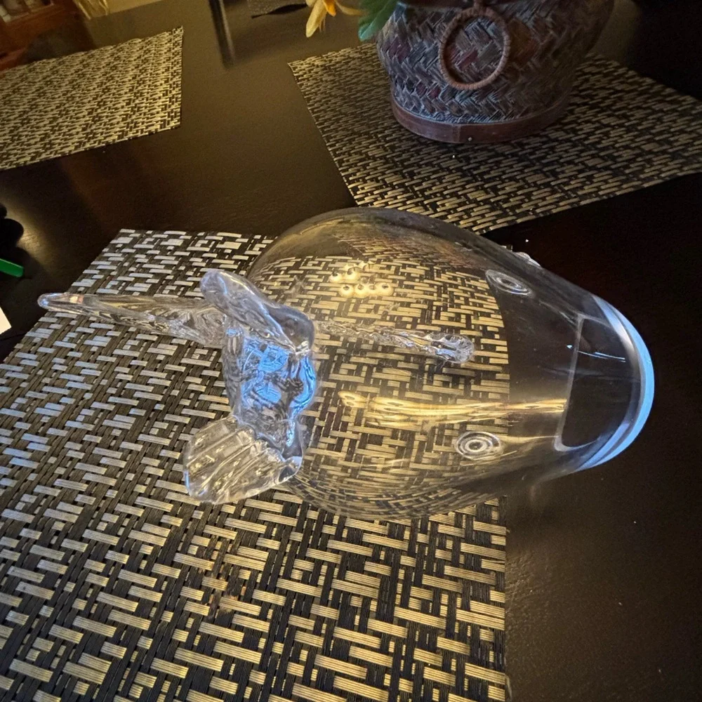 Clear Glass Fish Shaped Bowl